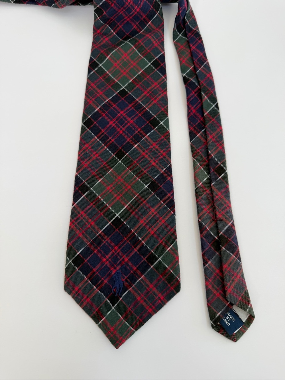 Vtg Polo Ralph Lauren Tartan Tie Plaid 100% Cotton Pony Preppy Handmade in USA - Picture 5 of 8